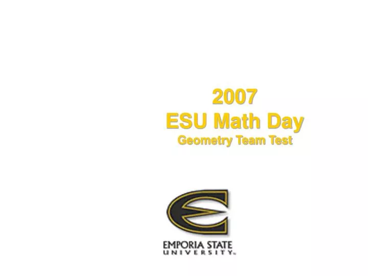 2007 esu math day geometry team test