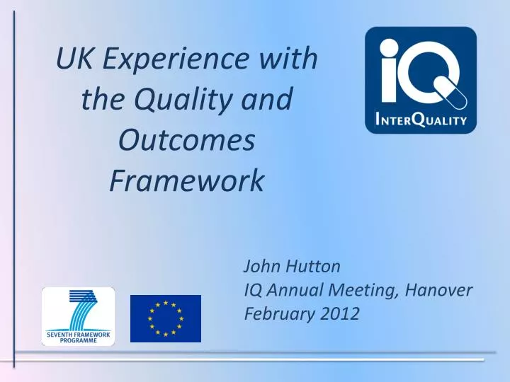 uk experience with the quality and outcomes framework