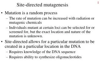 Site-directed mutagenesis