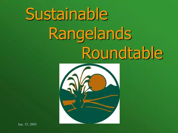 sustainable rangelands roundtable