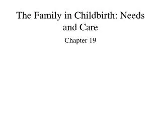 The Family in Childbirth: Needs and Care