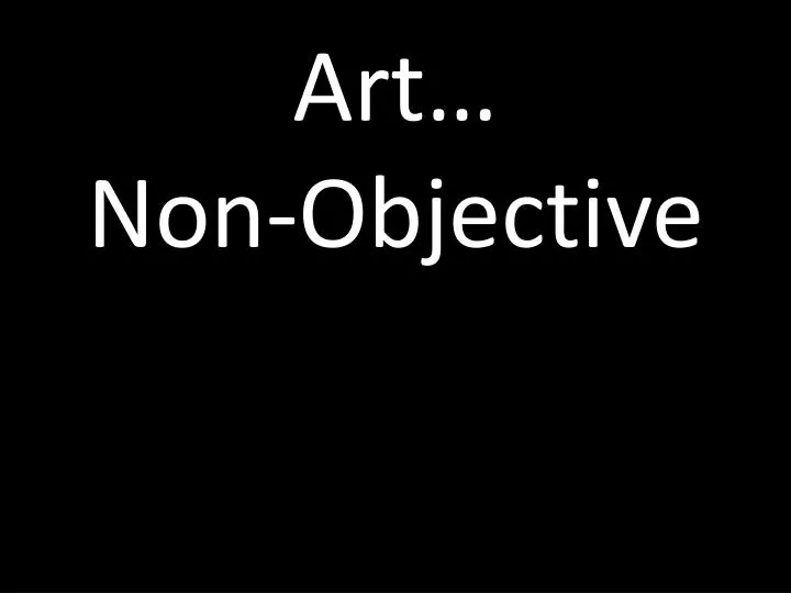 art non objective