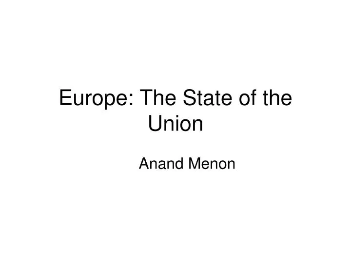 europe the state of the union
