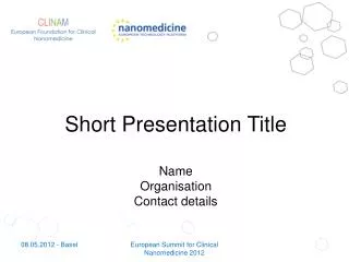 Short Presentation Title