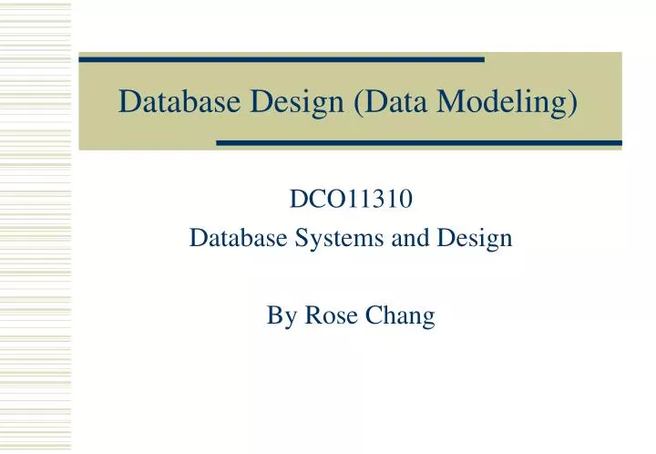 database design data modeling