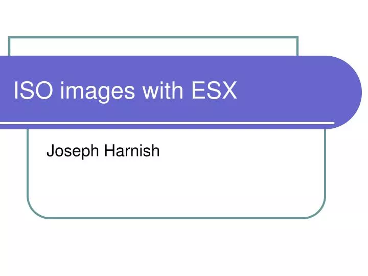 iso images with esx