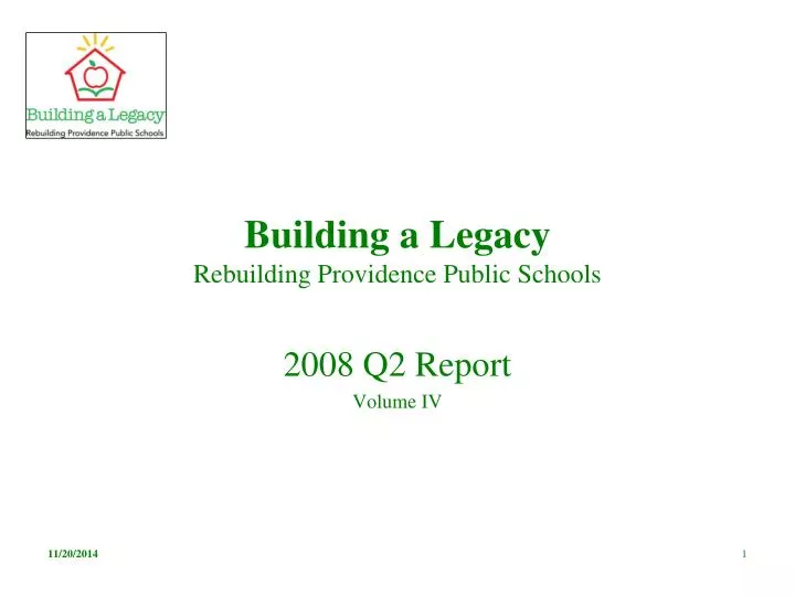 building a legacy rebuilding providence public schools