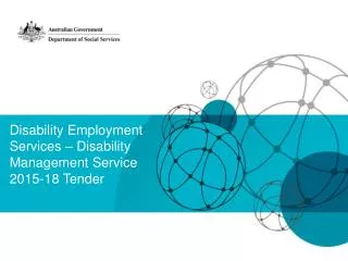 Disability Employment Services – Disability Management Service 2015-18 Tender