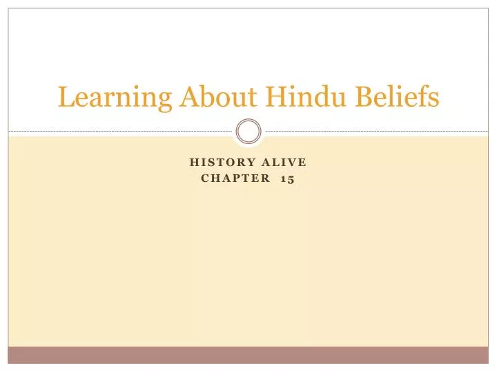 learning about hindu beliefs