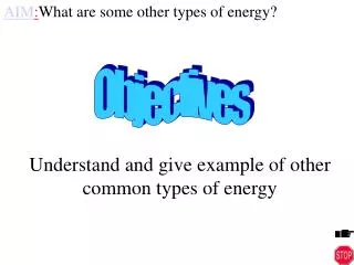 What are some other types of energy?