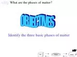 AIM : What are the phases of matter? - slide 1