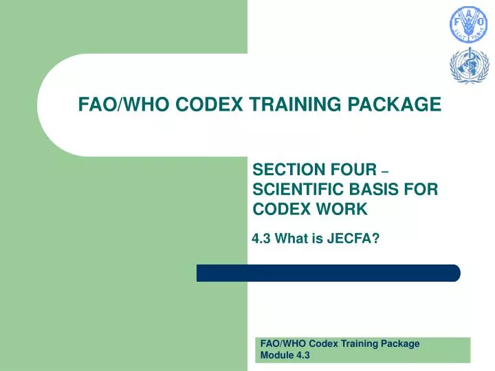 fao who codex training package