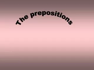 The prepositions