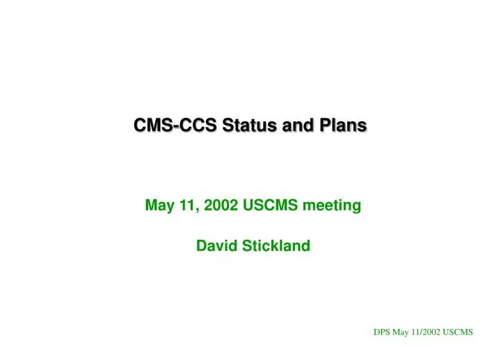 cms ccs status and plans