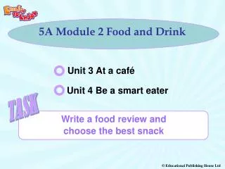 5A Module 2 Food and Drink