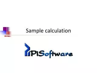 Sample calculation