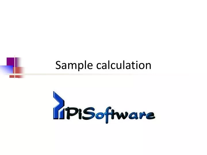 sample calculation