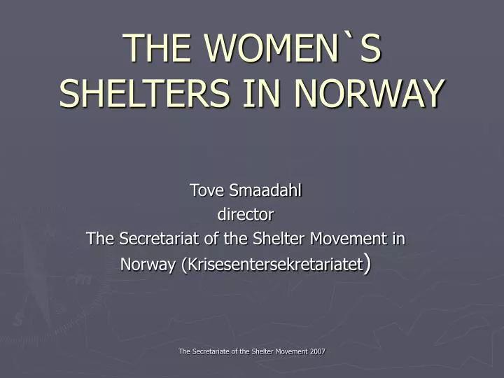 the women s shelters in norway