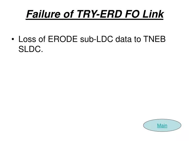 failure of try erd fo link