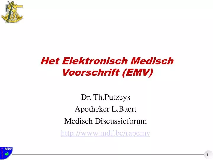 het elektronisch medisch voorschrift emv