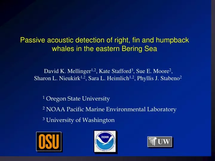 passive acoustic detection of right fin and humpback whales in the eastern bering sea
