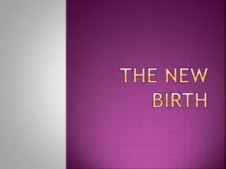 the new birth