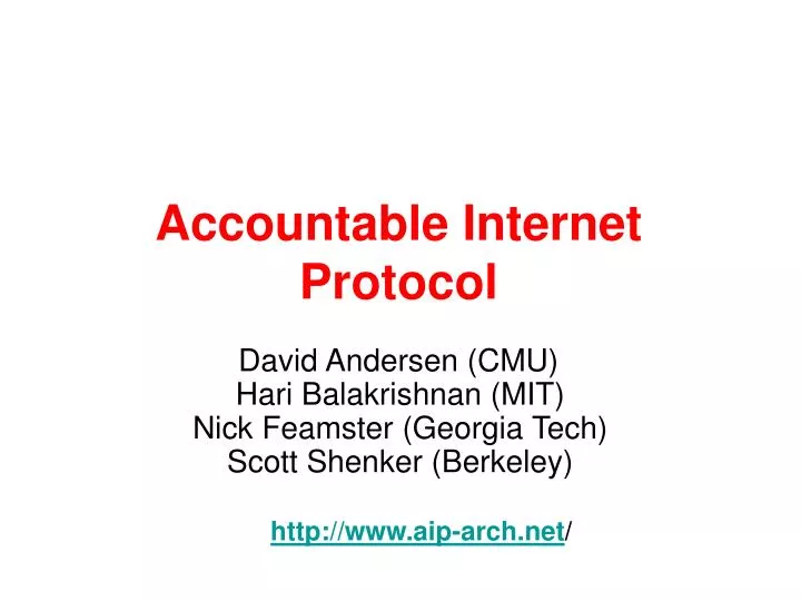 accountable internet protocol