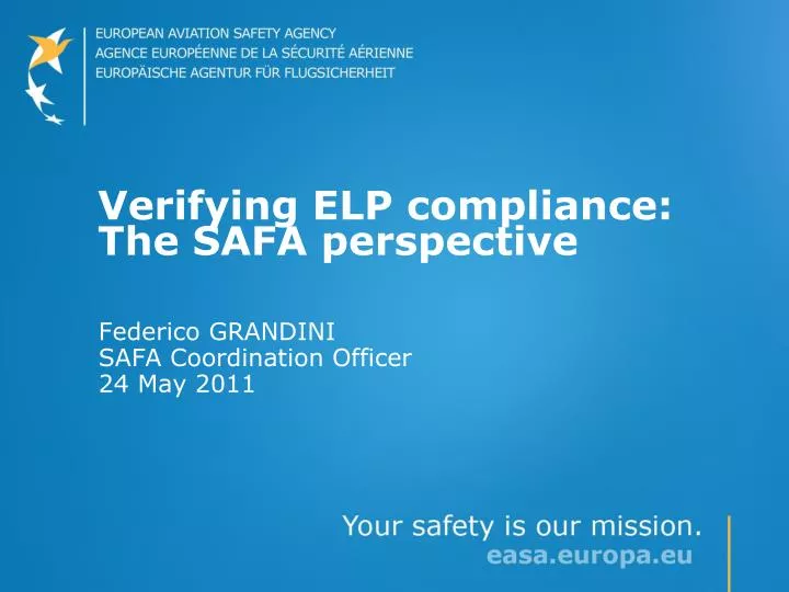 verifying elp compliance the safa perspective