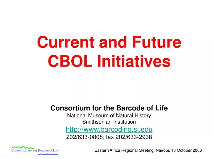 current and future cbol initiatives