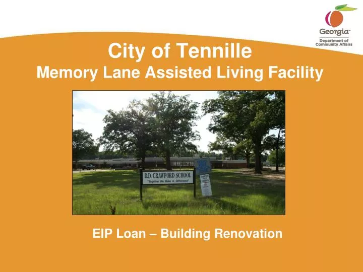 city of tennille memory lane assisted living facility