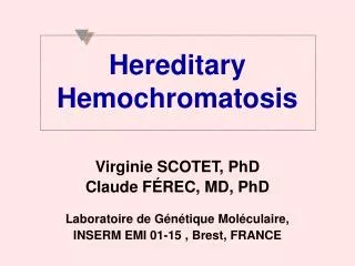 Hereditary Hemochromatosis