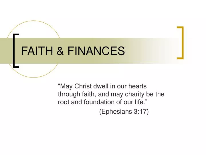 faith finances