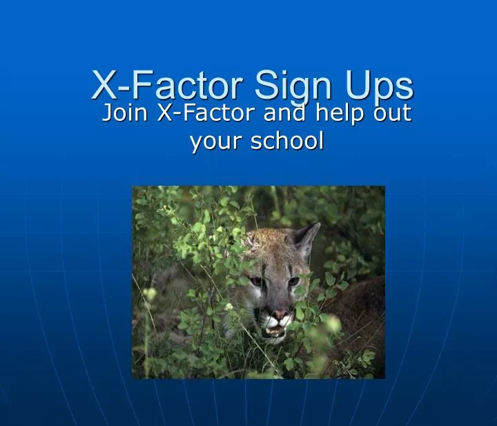 x factor sign ups