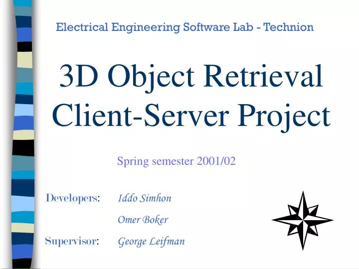 3d object retrieval client server project