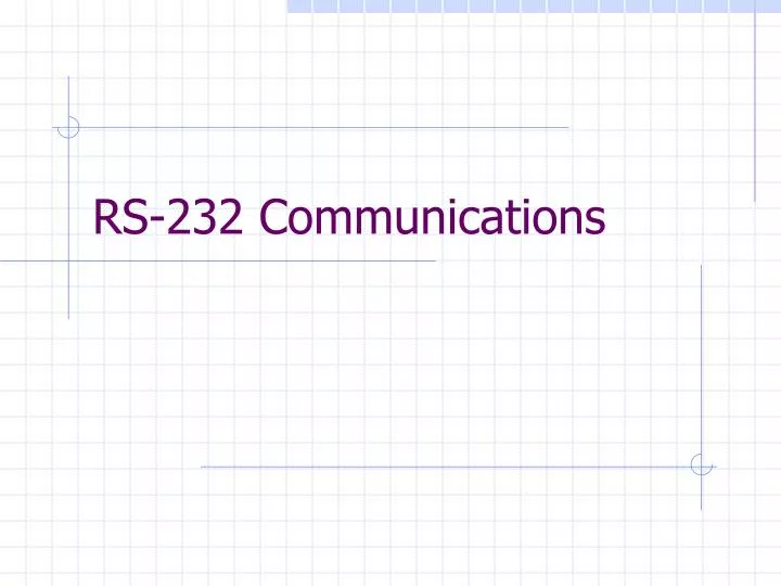 rs 232 communications