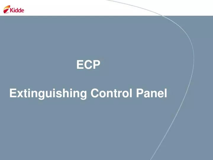 ecp extinguishing control panel