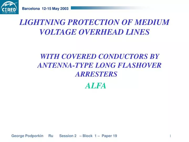 lightning protection of medium voltage overhead lines