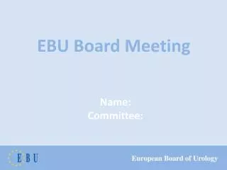 EBU Board Meeting