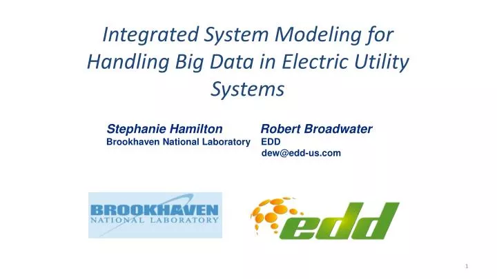 integrated system modeling for handling big data in electric utility systems