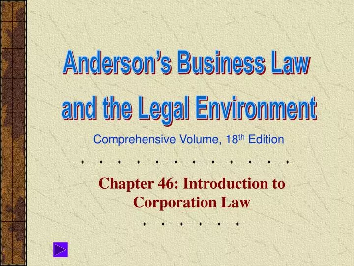 chapter 46 introduction to corporation law