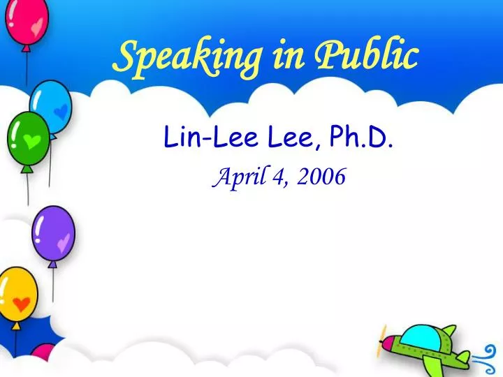 speaking in public