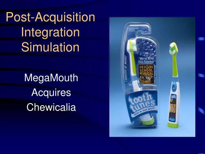 post acquisition integration simulation
