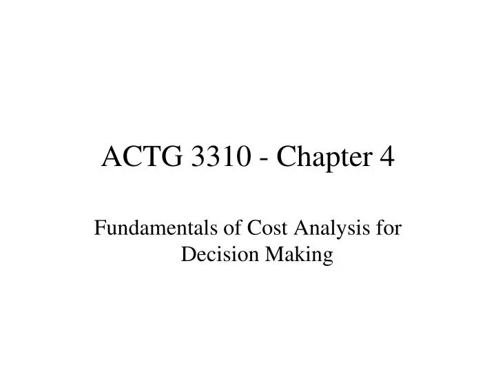 actg 3310 chapter 4