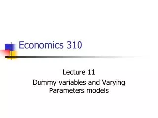 Economics 310