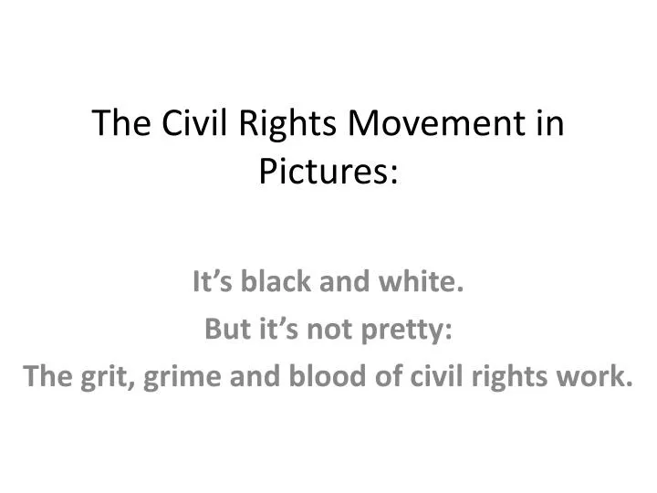 the civil rights movement in pictures
