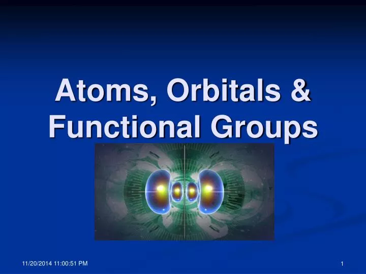 atoms orbitals functional groups