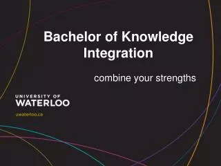 Bachelor of Knowledge Integration