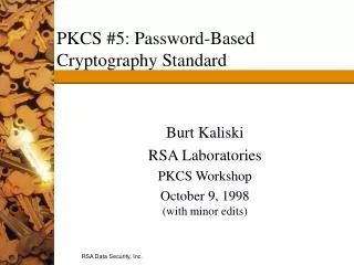 PKCS #5: Password-Based Cryptography Standard