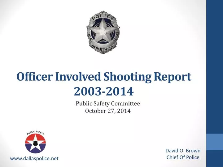 officer involved shooting report 2003 2014