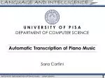 Automatic Transcription of Piano Music with Hidden Markov Models - slide 1